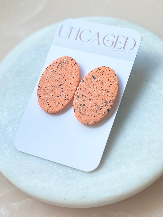 Terrazzo statement studs