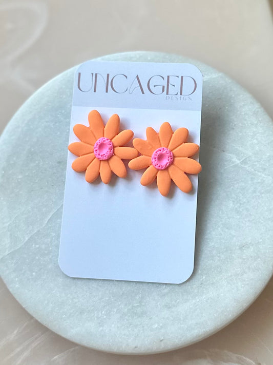 Statement flower studs